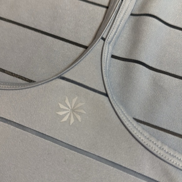 Women's Athleta Blue Striped Tank Top - Picture 7 of 7